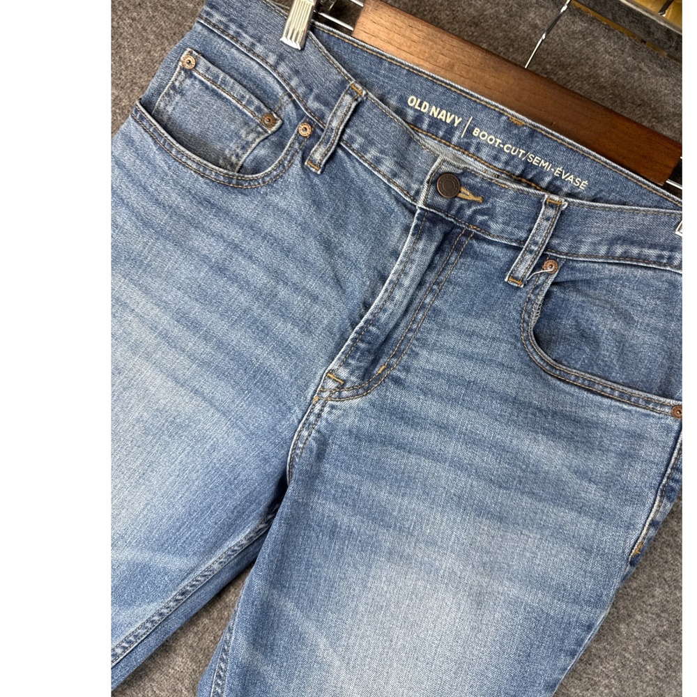 Old Navy Womens Bootcut Semi Evase Light Wash Stretch Jeans 33 x 32 Academia EUC
